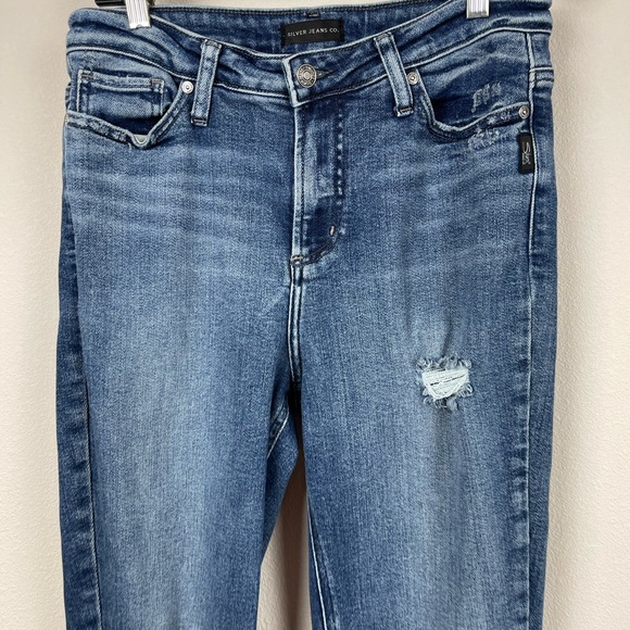 Silver Jeans High note Straight jean distressing 29 waist - Picture 5 of 6